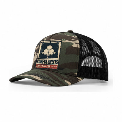 Komeya Sweet Shop Noren Trade Co Trucker Hat – Woodland Camo Black