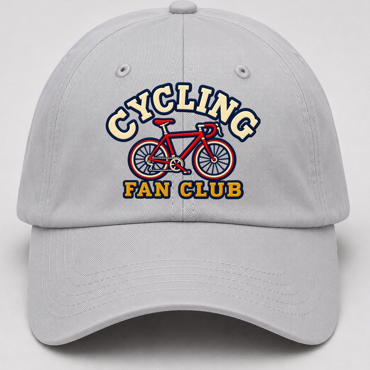 Cycling Fan Club Baseball Cap – Light Gray