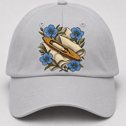 Ulster Linen Shuttle And Flax Uk Culture Heritage Baseball Cap – Light Gray