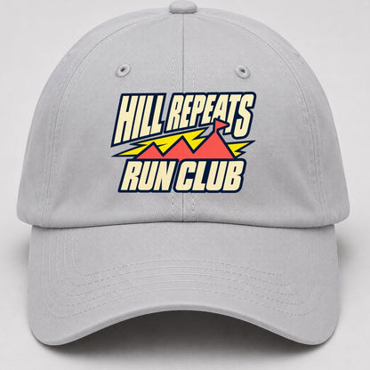 Hill Repeats Run Club 90S Running Clubs Baseball Cap – Light Gray