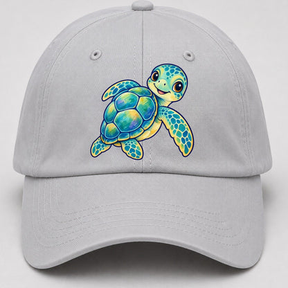 Sea Turtle Shell Turn Sea Sprite Baseball Cap – Light Gray