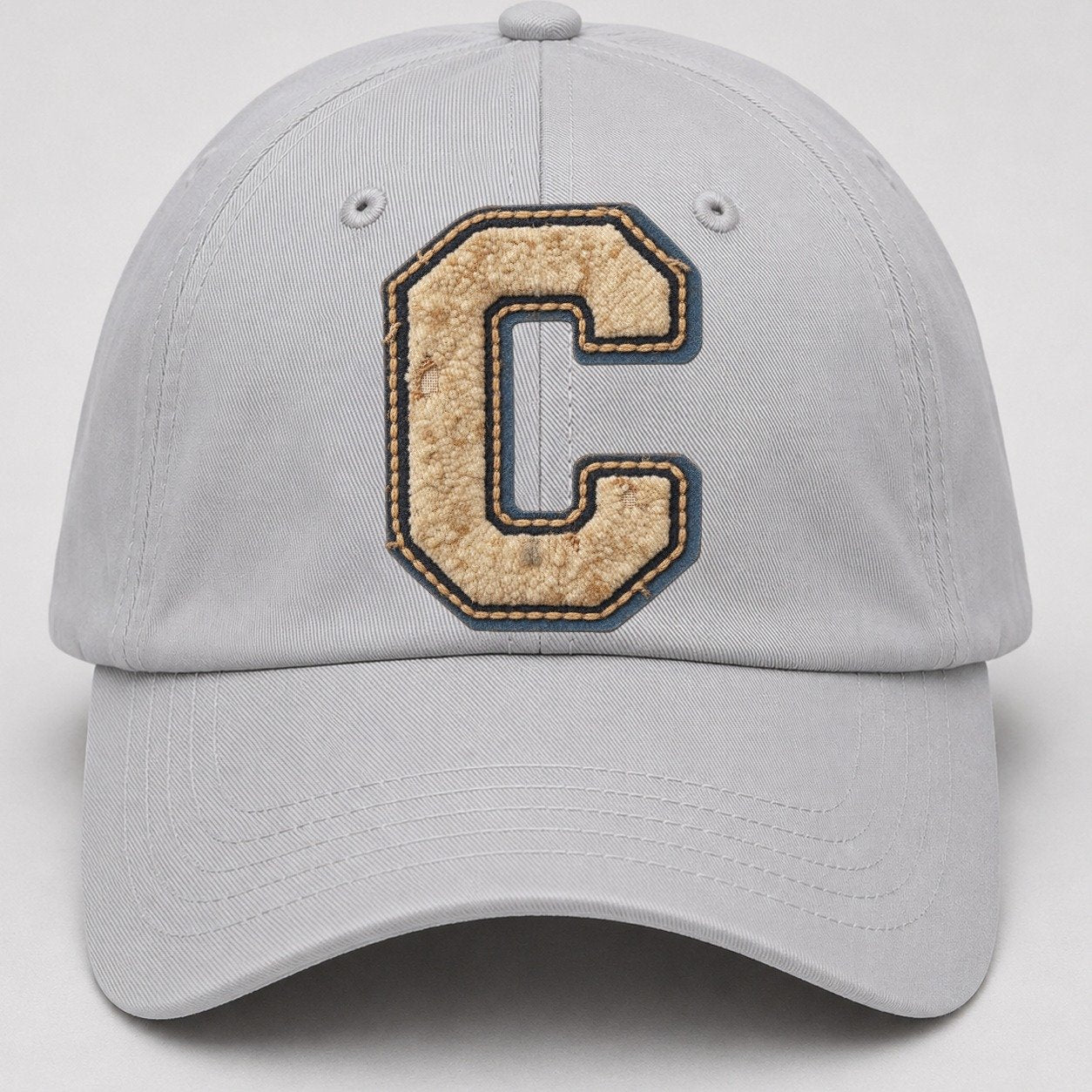 Varsity Chenille C Monogram Baseball Cap – Light Gray