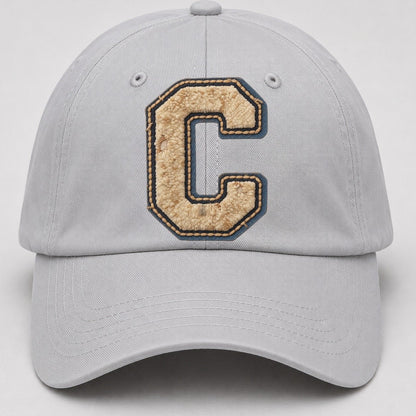 Varsity Chenille C Monogram Baseball Cap – Light Gray