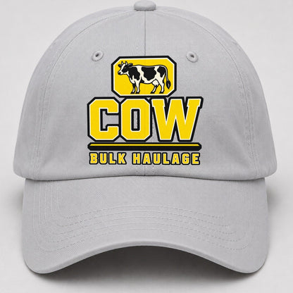 Cow Bulk Haulage Heavy Duty Baseball Cap – Light Gray