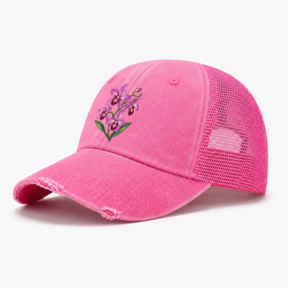 Queensland Cooktown Orchid Australia Cultural Icons Washed Trucker Hat – Rose