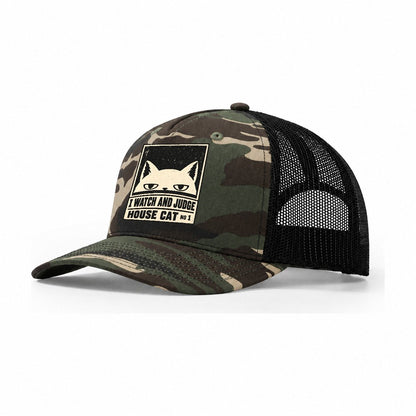 I Watch And Judge Neko Says No Trucker Hat – Woodland Camo Black