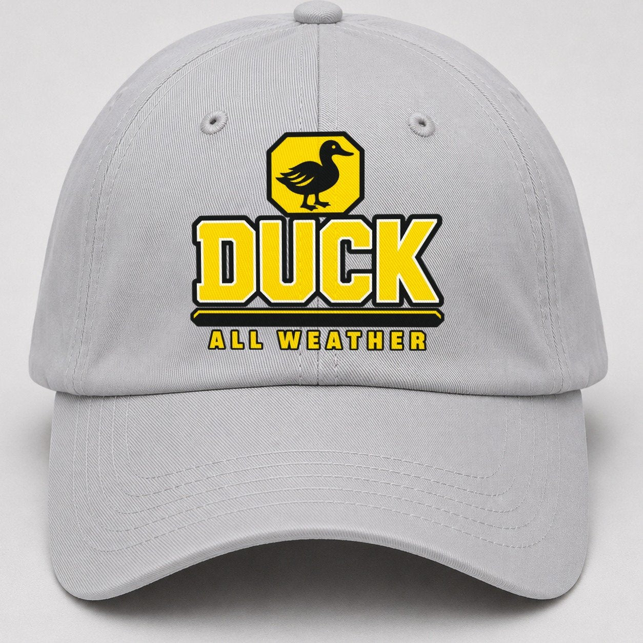 Duck All Weather Heavy Duty Baseball Cap – Light Gray
