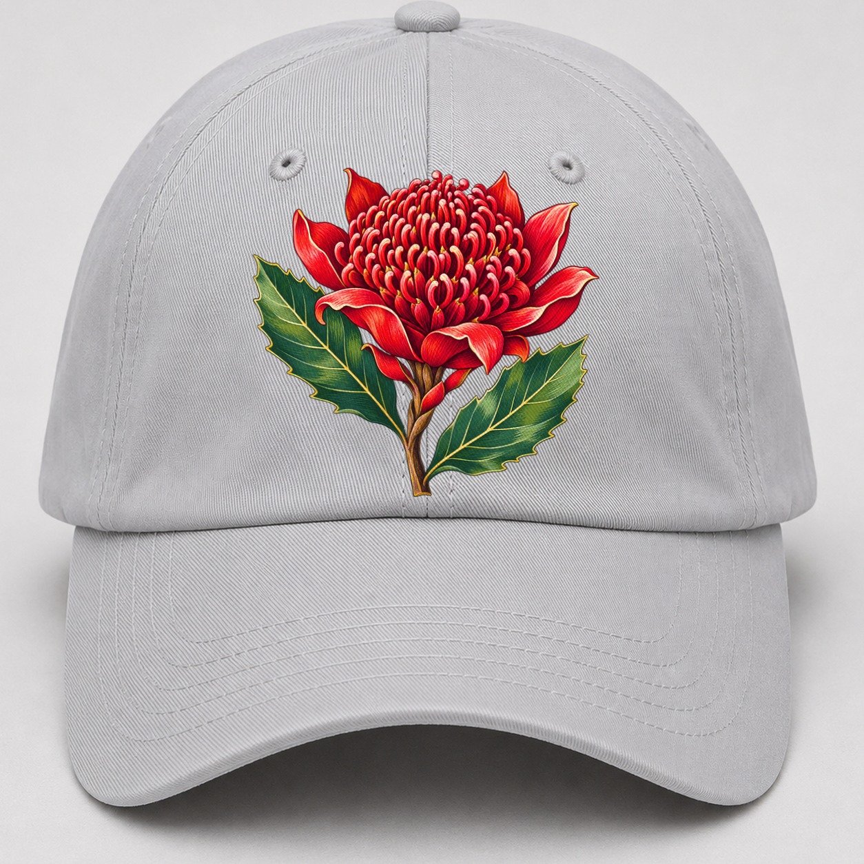 New South Wales Waratah Bloom Australia Cultural Icons Baseball Cap – Light Gray