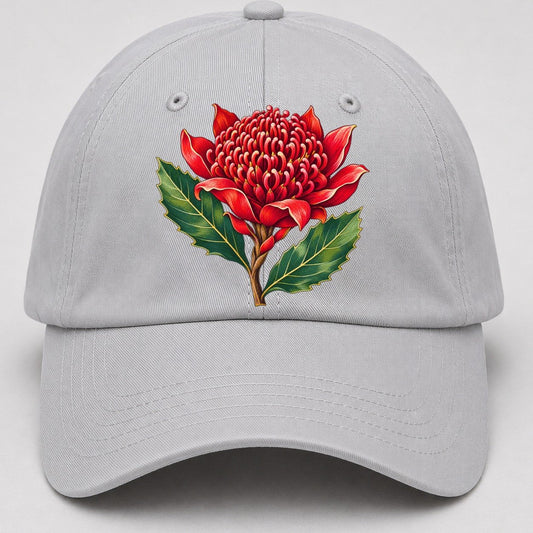 New South Wales Waratah Bloom Australia Cultural Icons Baseball Cap – Light Gray