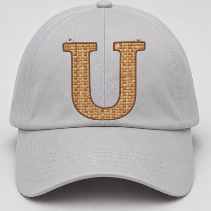 Woven Tweed U Monogram Baseball Cap – Light Gray