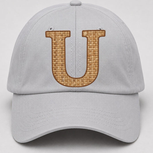 Woven Tweed U Monogram Baseball Cap – Light Gray
