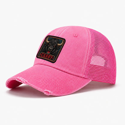 Yak Carry Badge Washed Trucker Hat – Rose