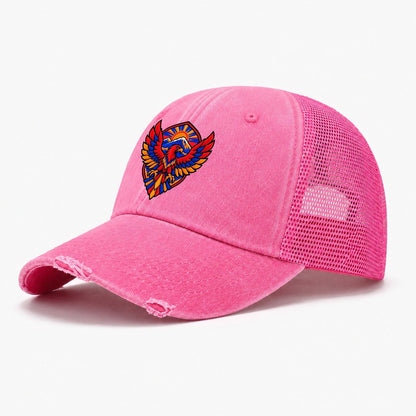 Armenia Minimal Emblem Country Logos Washed Trucker Hat – Rose