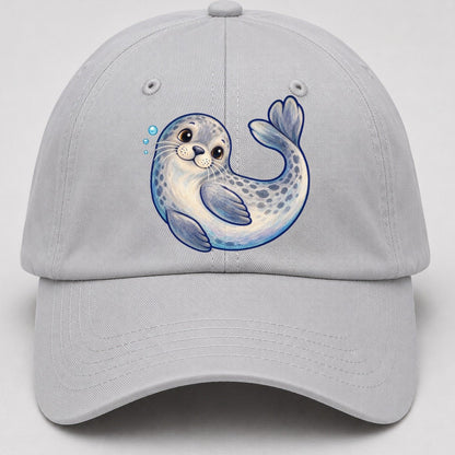 Seal Side Roll Sea Sprite Baseball Cap – Light Gray