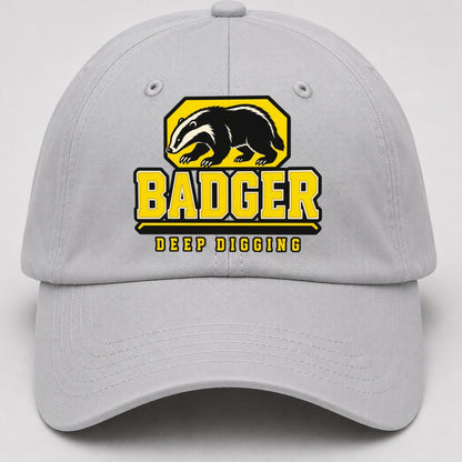 Badger Deep Digging Heavy Duty Baseball Cap – Light Gray