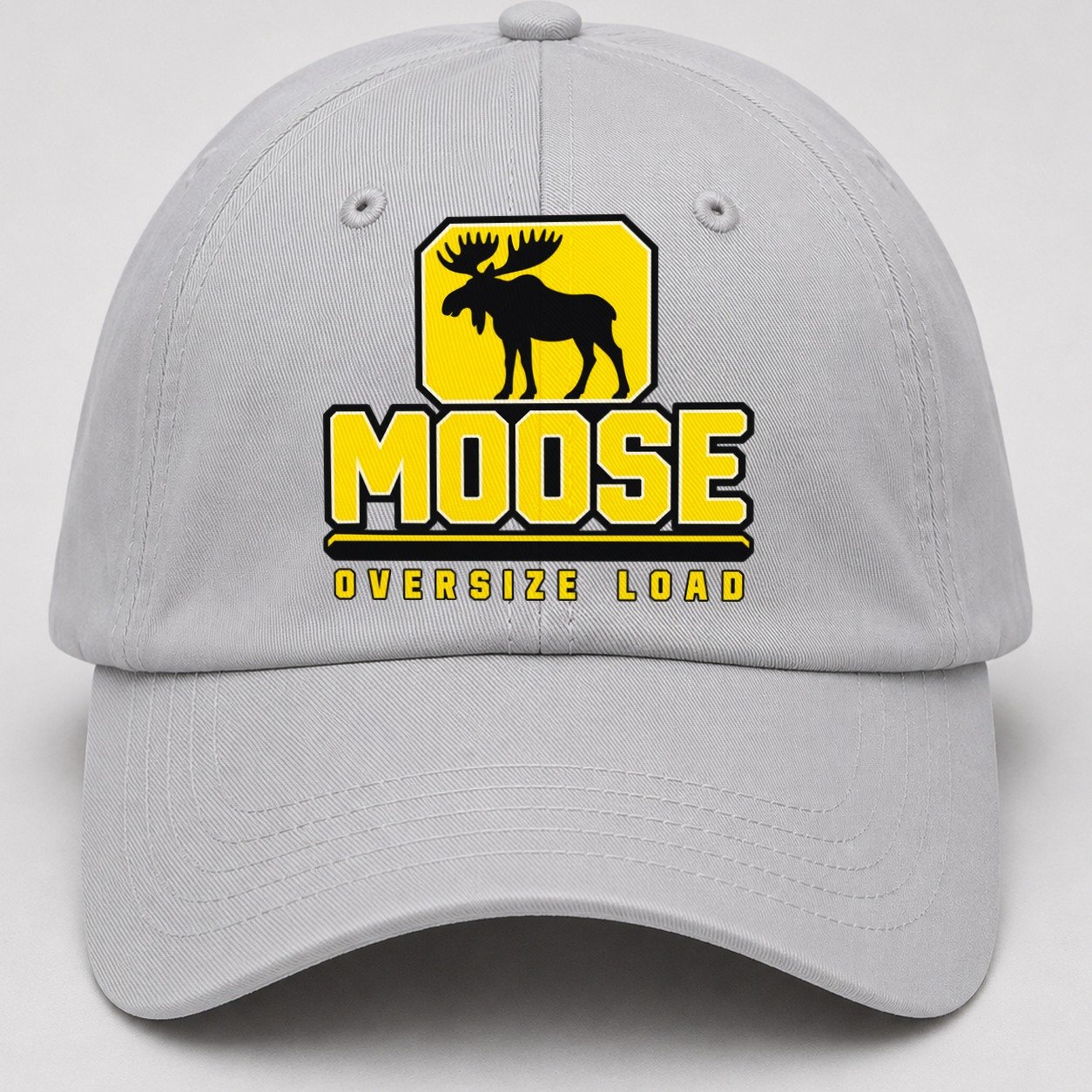 Moose Oversize Load Heavy Duty Baseball Cap – Light Gray