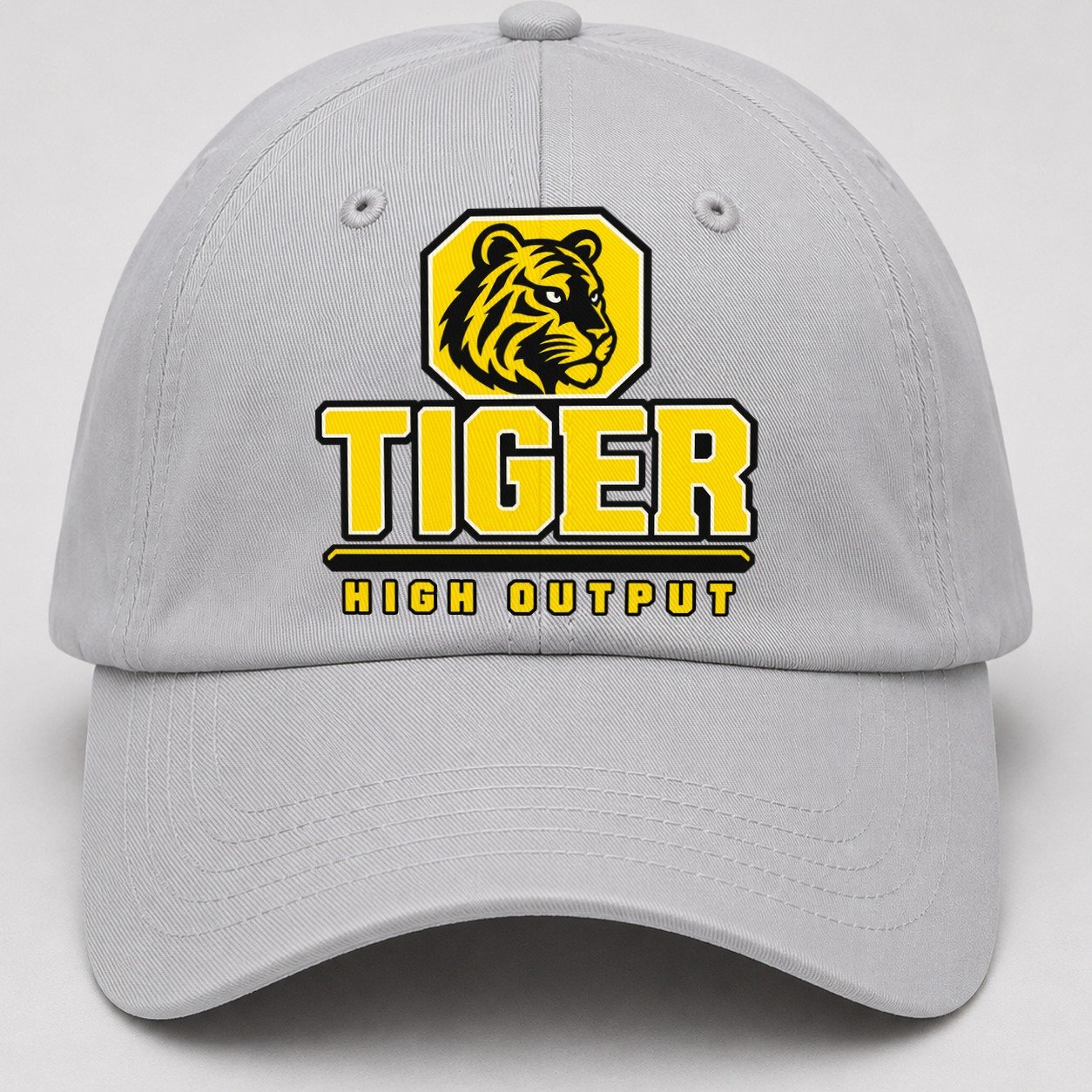 Tiger High Output Heavy Duty Baseball Cap – Light Gray