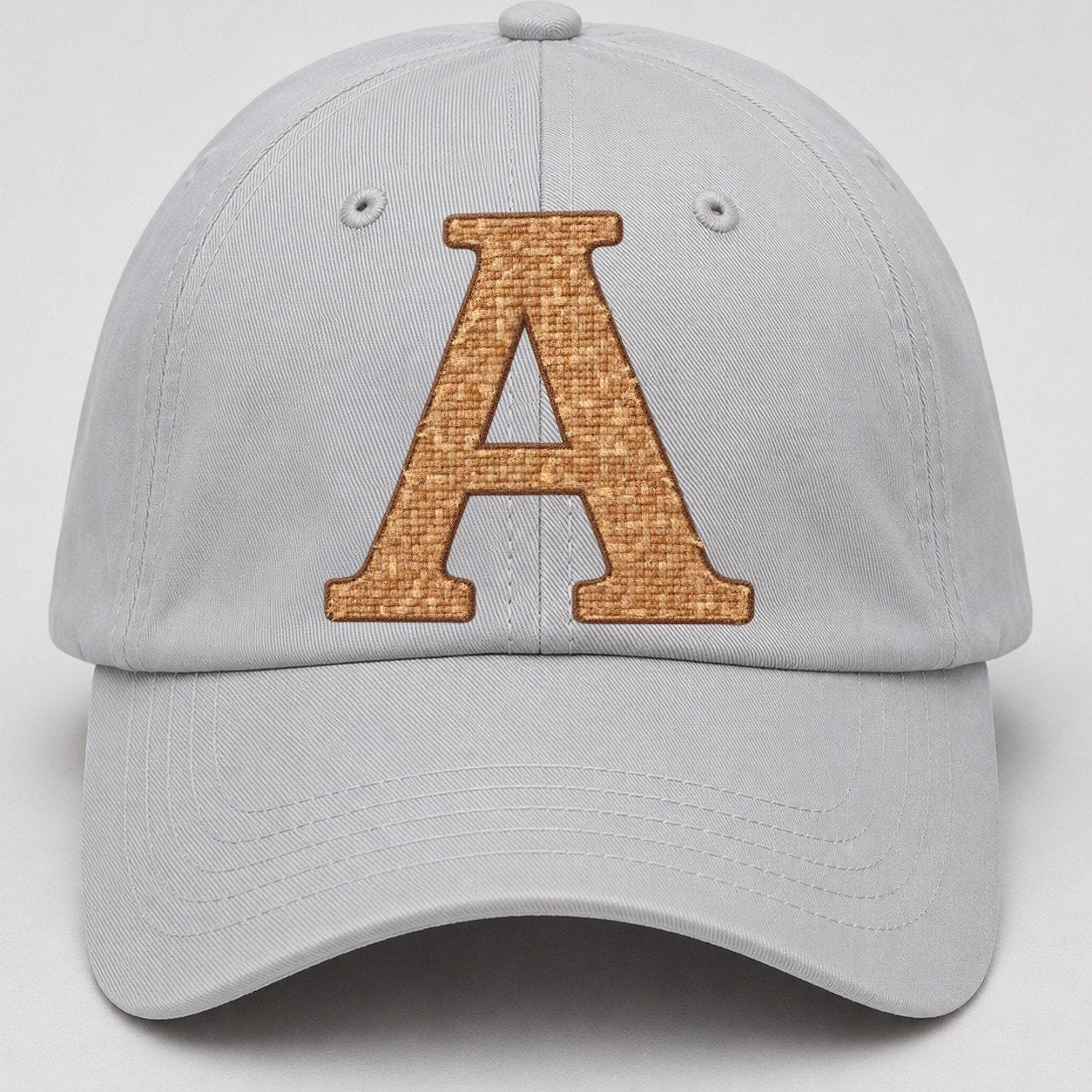 Woven Tweed A Monogram Baseball Cap – Light Gray