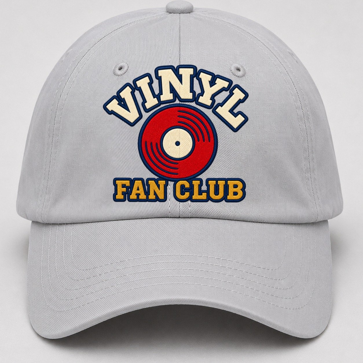 Vinyl Fan Club Baseball Cap – Light Gray