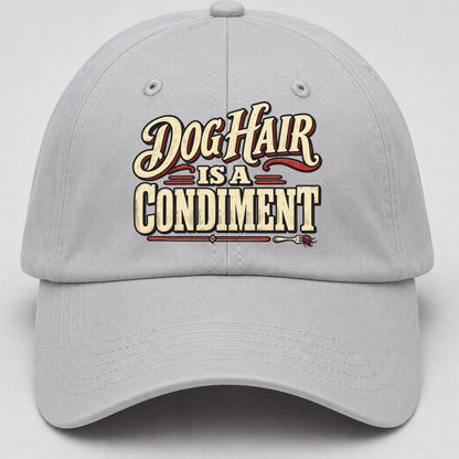 Dog Hair Is A Condiment American Wit Baseball Cap – Light Gray