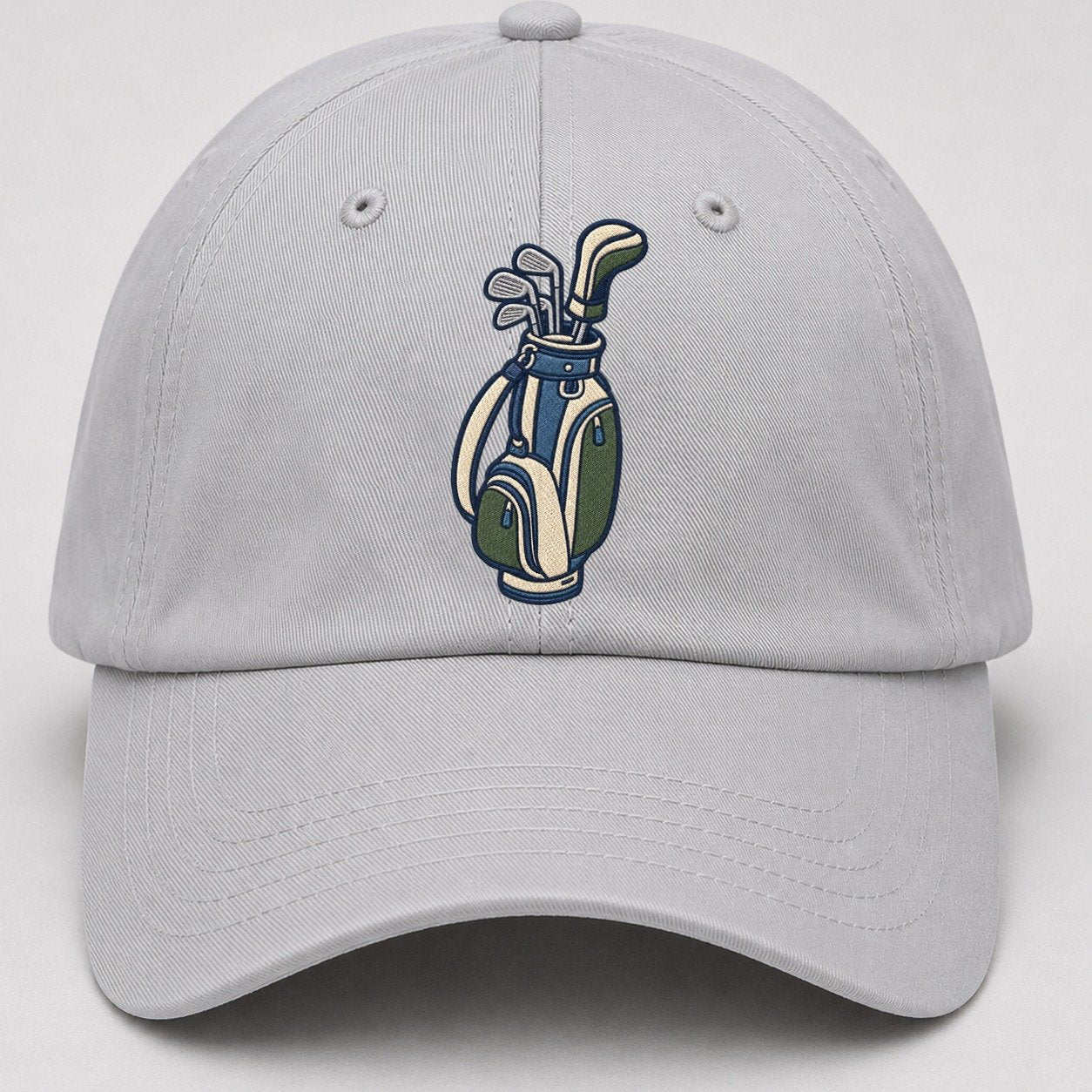 Golf Bag Tiny Solo Marks Baseball Cap – Light Gray