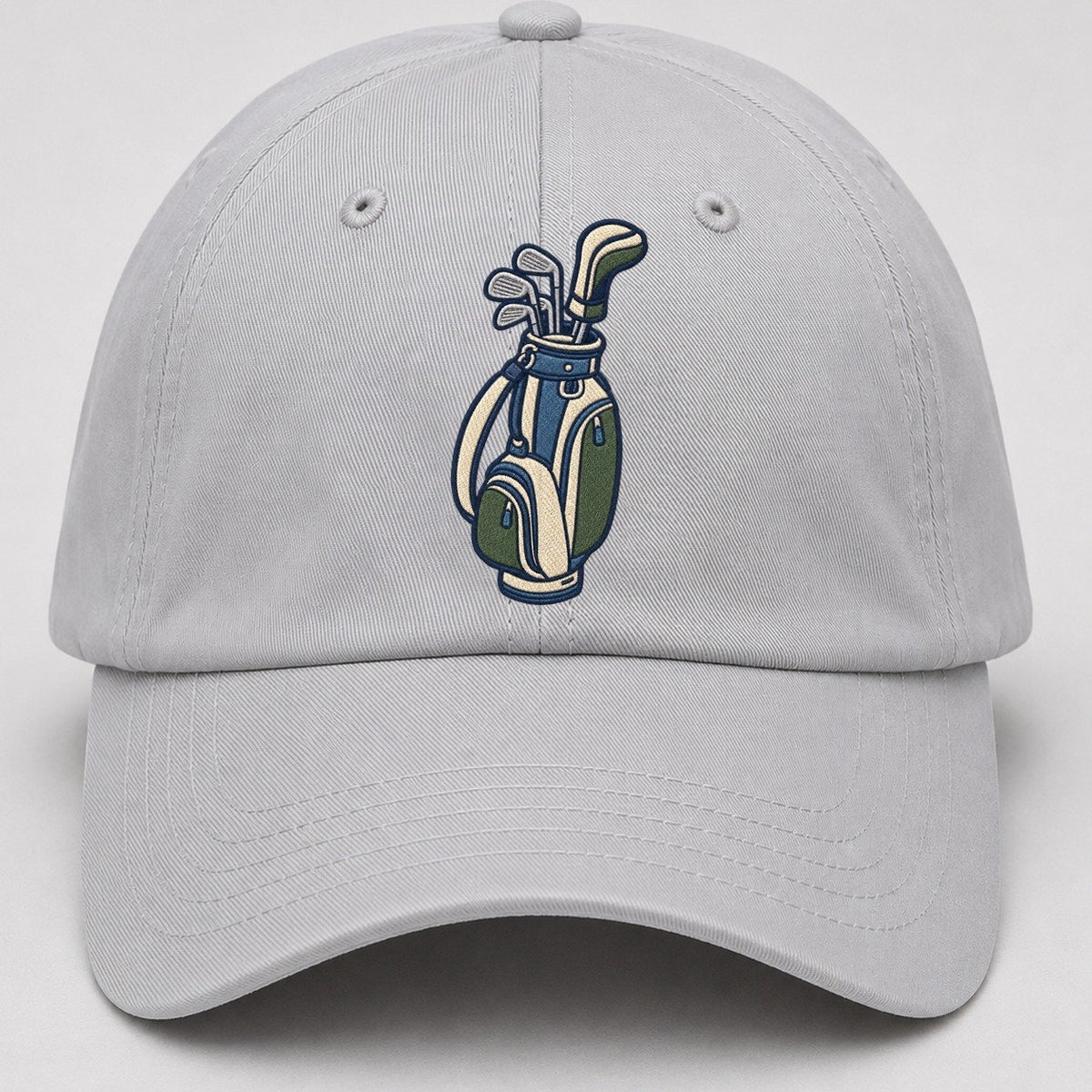 Golf Bag Tiny Solo Marks Baseball Cap – Light Gray