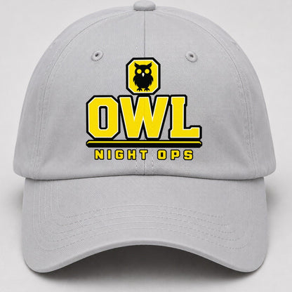 Owl Night Ops Heavy Duty Baseball Cap – Light Gray