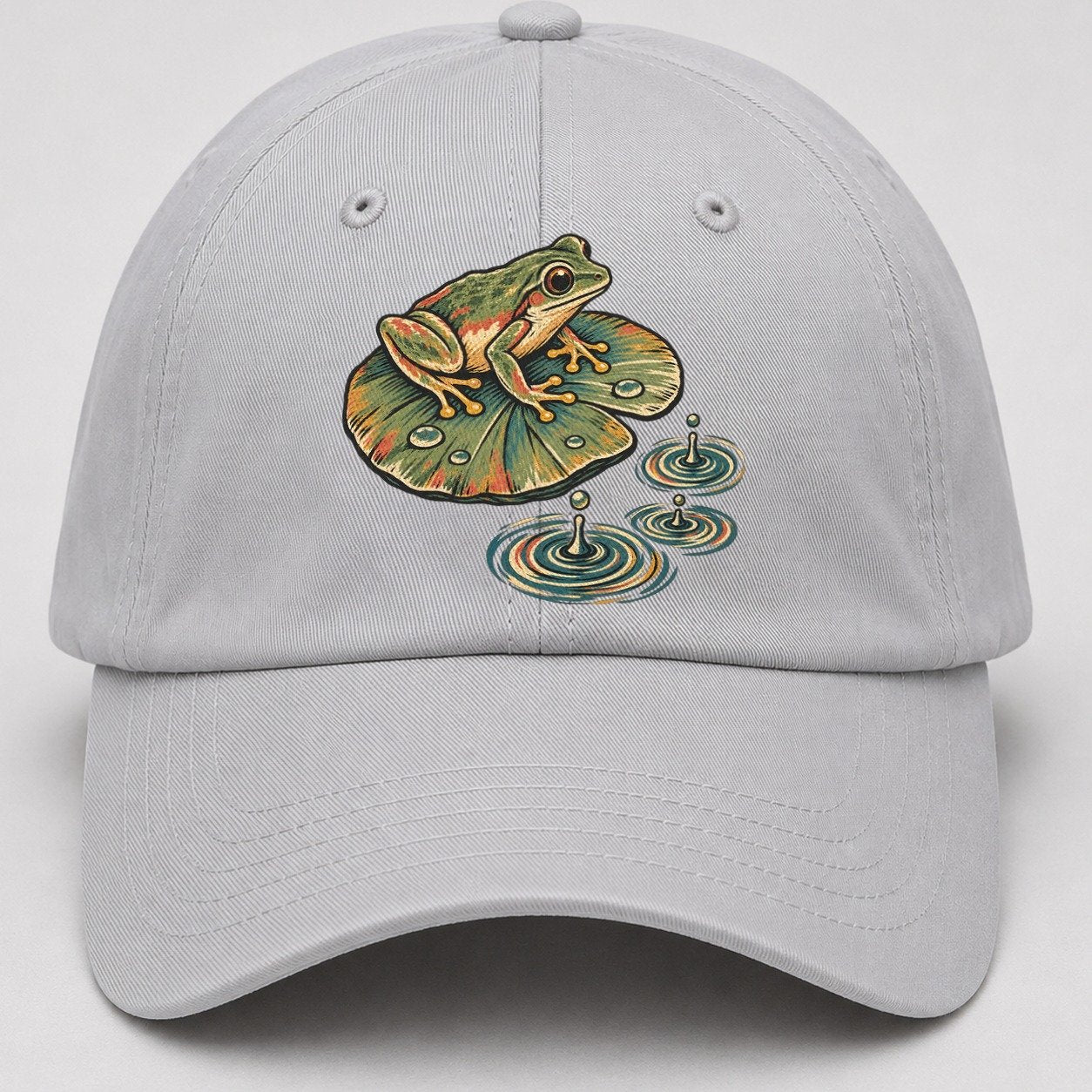 Frog Rain Ring Gentle Wild Baseball Cap – Light Gray