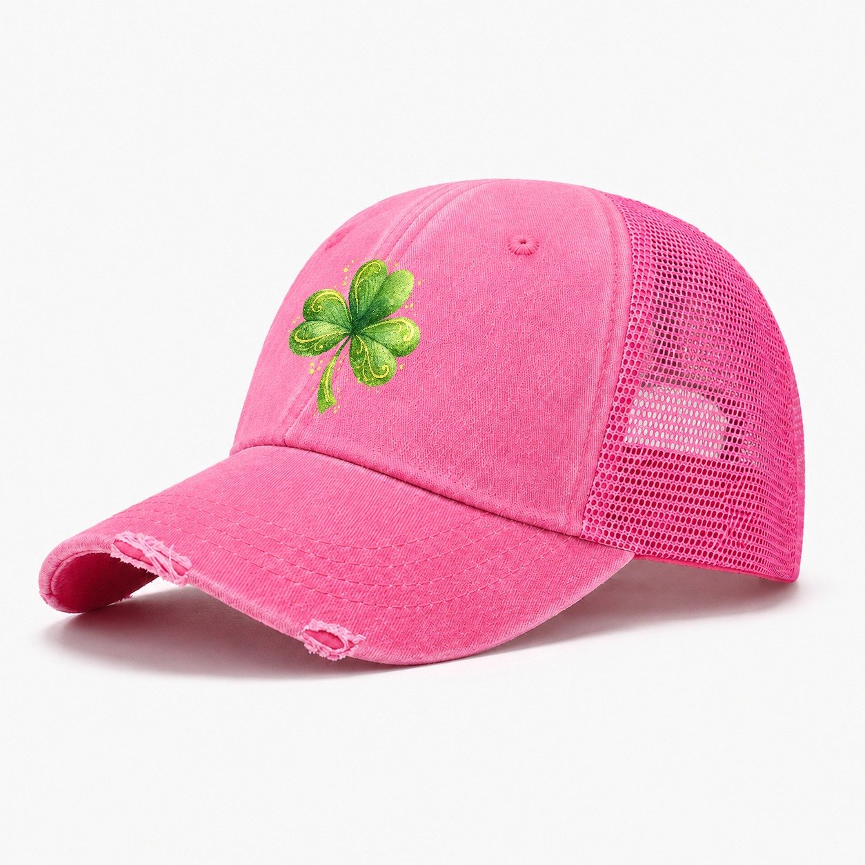 Shamrock Washed Trucker Hat – Rose