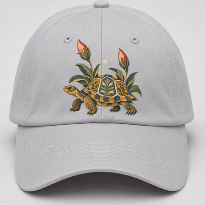 Tortoise Night Garden Gentle Wild Baseball Cap – Light Gray