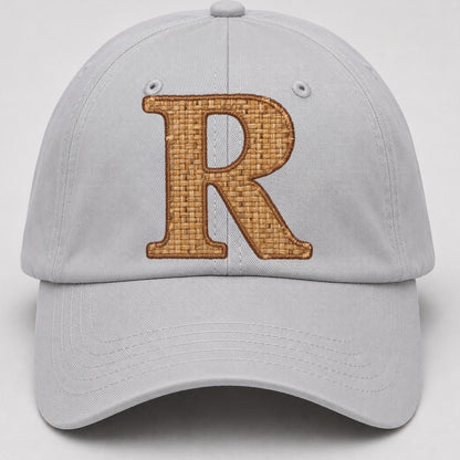 Woven Tweed R Monogram Baseball Cap – Light Gray