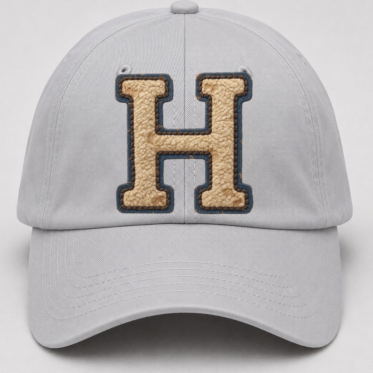 Varsity Chenille H Monogram Baseball Cap – Light Gray