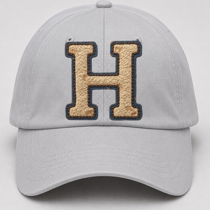 Varsity Chenille H Monogram Baseball Cap – Light Gray