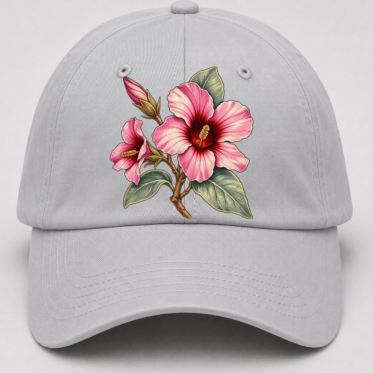 Northern Territory Sturt Desert Rose Australia Cultural Icons Baseball Cap – Light Gray