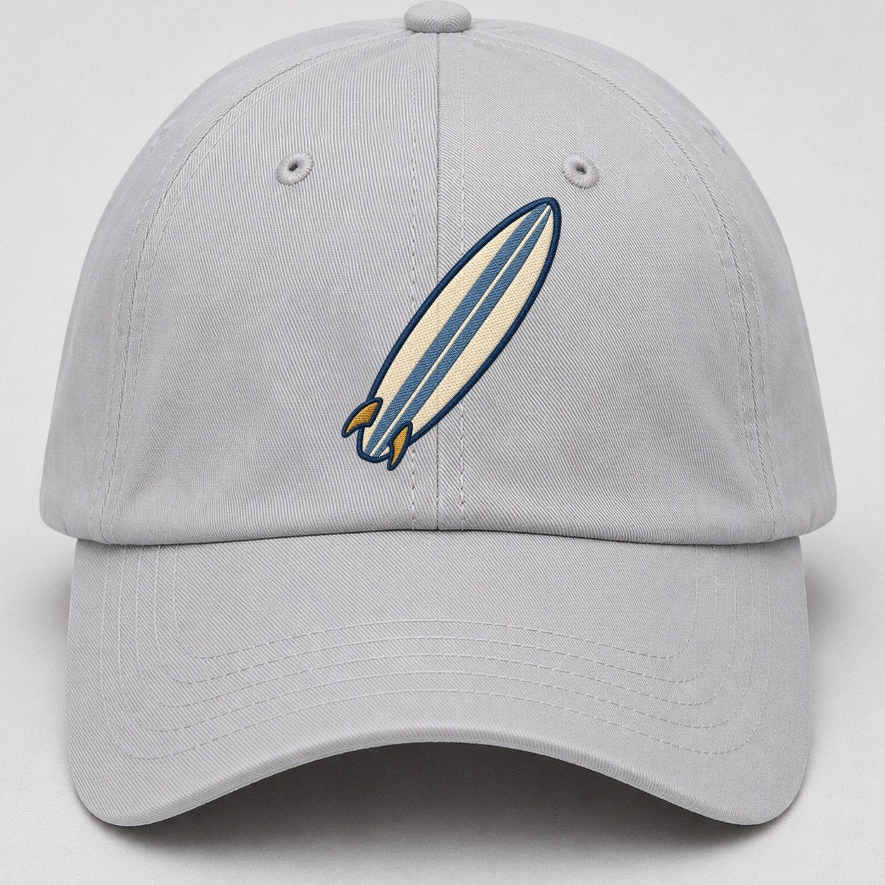 Surfboard Tiny Solo Marks Baseball Cap – Light Gray