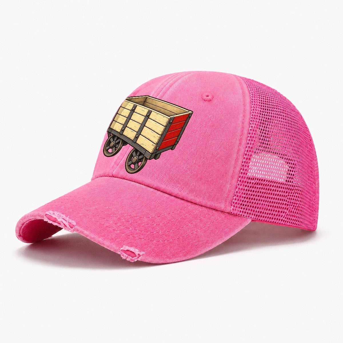 Open Goods Wagon Model Railways Washed Trucker Hat – Rose