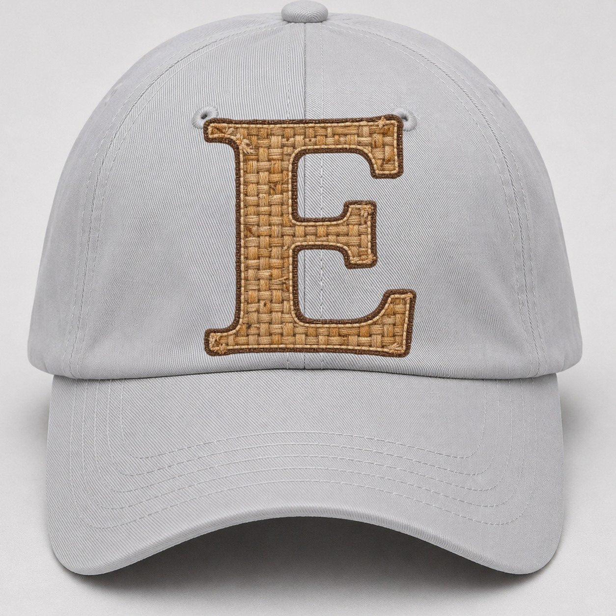 Woven Tweed E Monogram Baseball Cap – Light Gray
