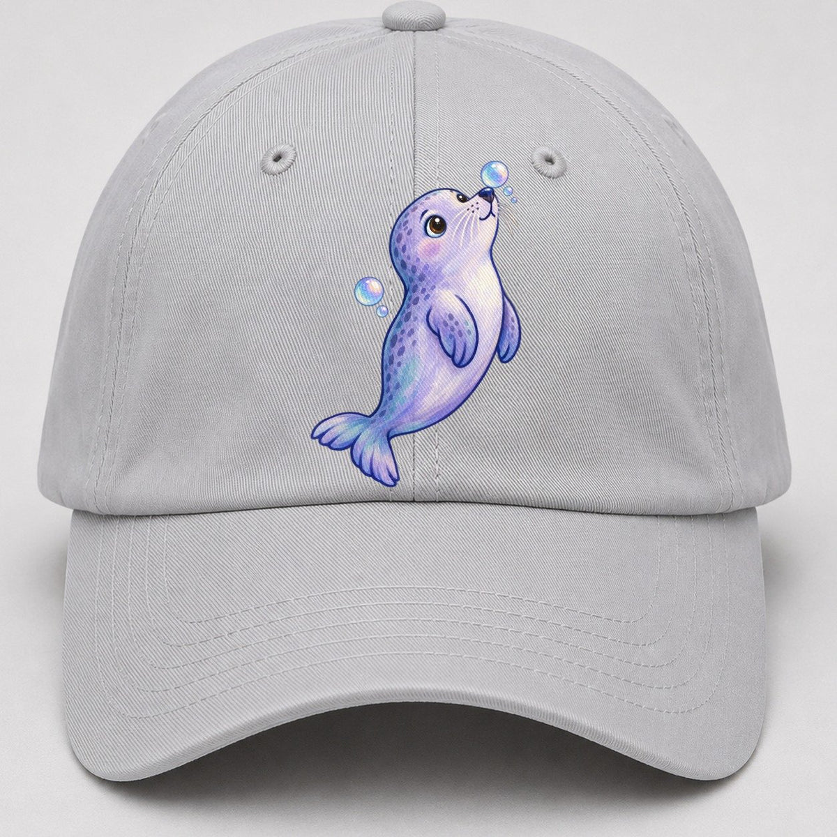 Seal Bubble Snoot Sea Sprite Baseball Cap – Light Gray