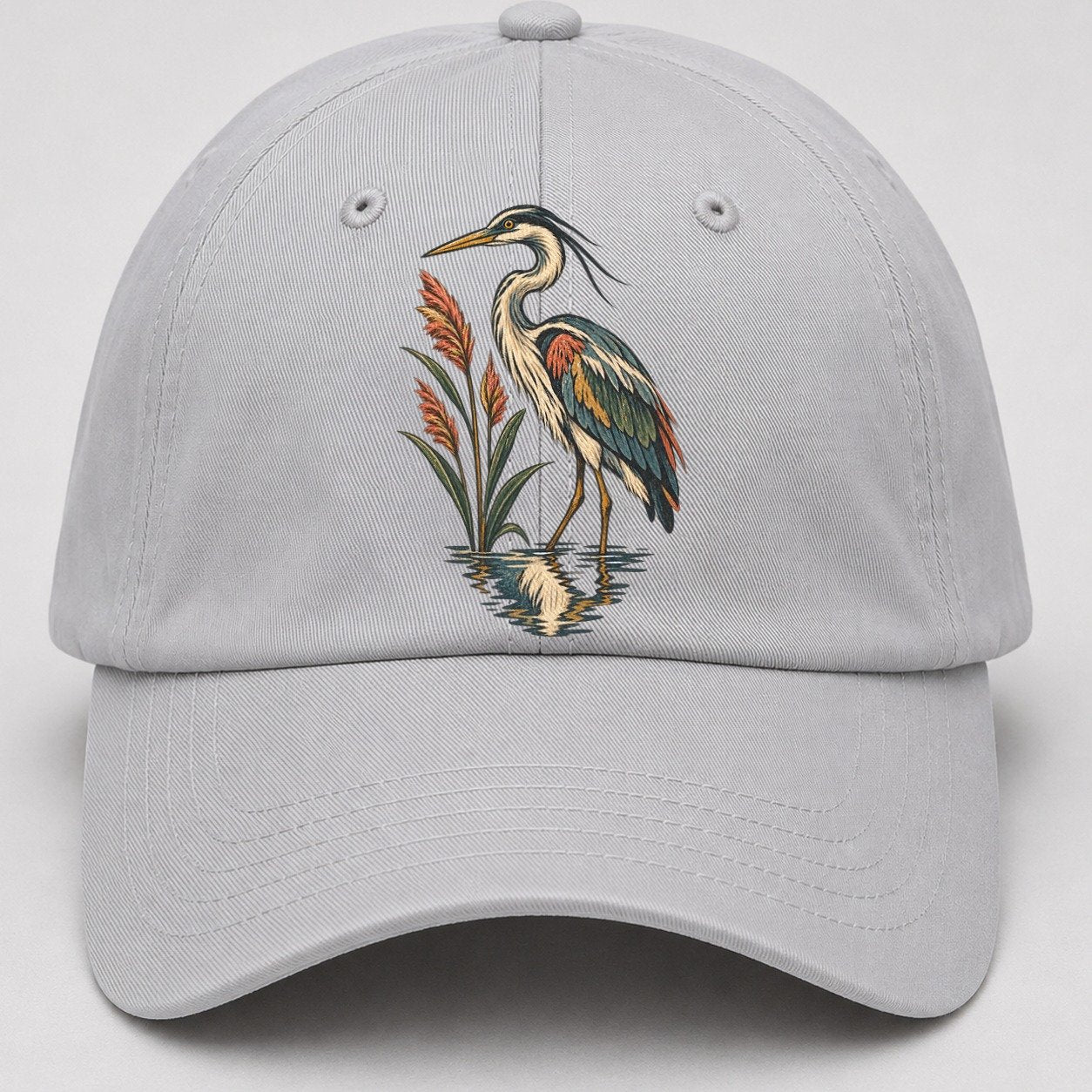 Heron Reed Mirror Gentle Wild Baseball Cap – Light Gray
