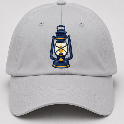 Camp Lantern Tiny Solo Marks Baseball Cap – Light Gray
