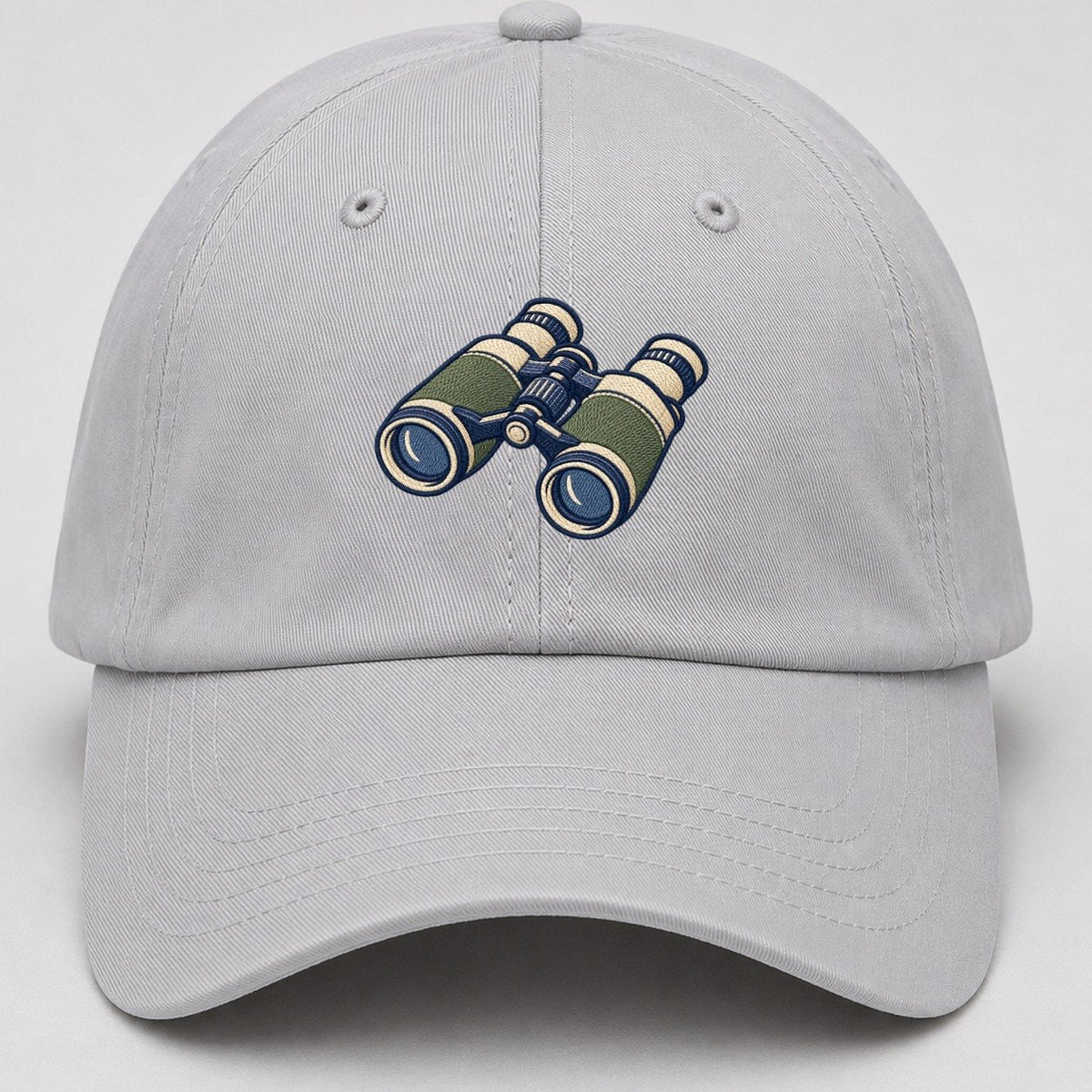 Field Binoculars Tiny Solo Marks Baseball Cap – Light Gray