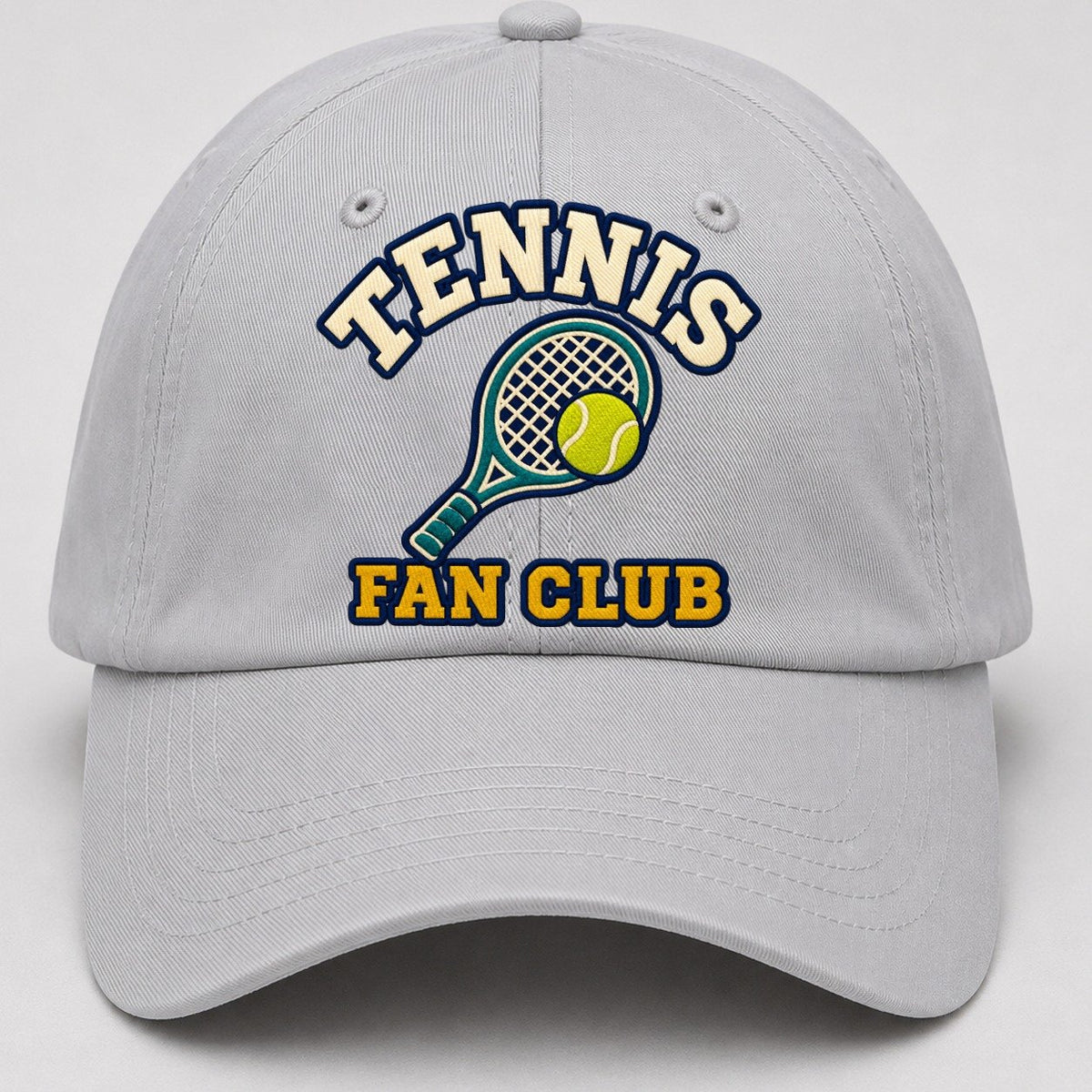 Tennis Fan Club Baseball Cap – Light Gray