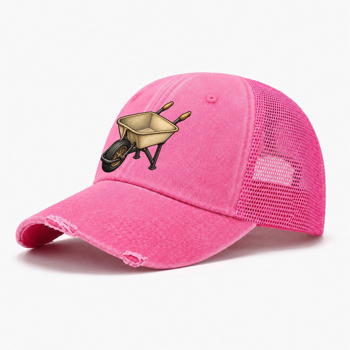 Wheelbarrow Heavy Duty Washed Trucker Hat – Rose