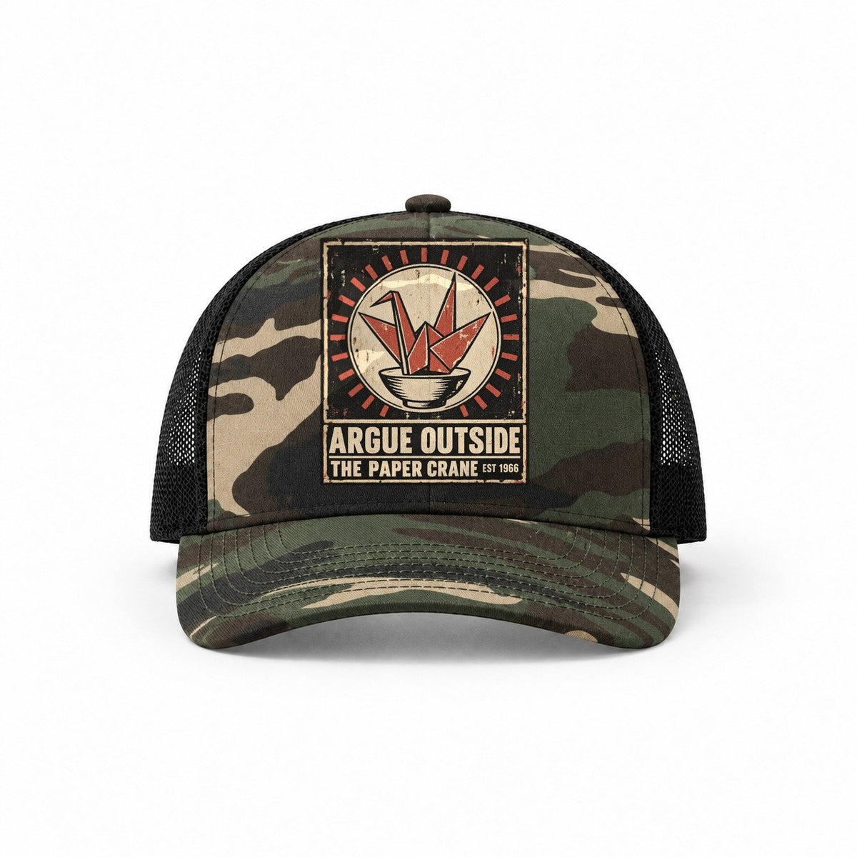 Woodland Camo-Black — front view