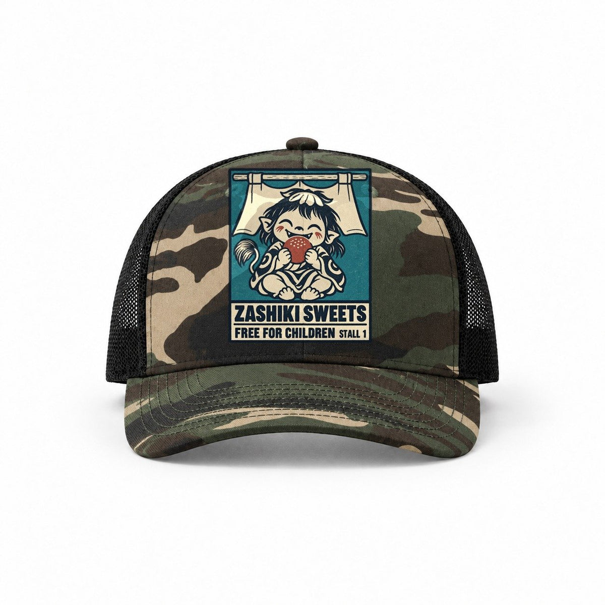 Woodland Camo-Black — front view
