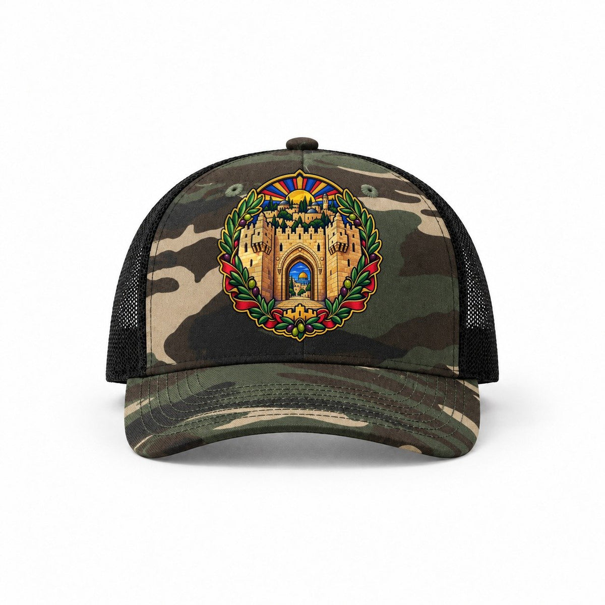 Woodland Camo-Black — front view
