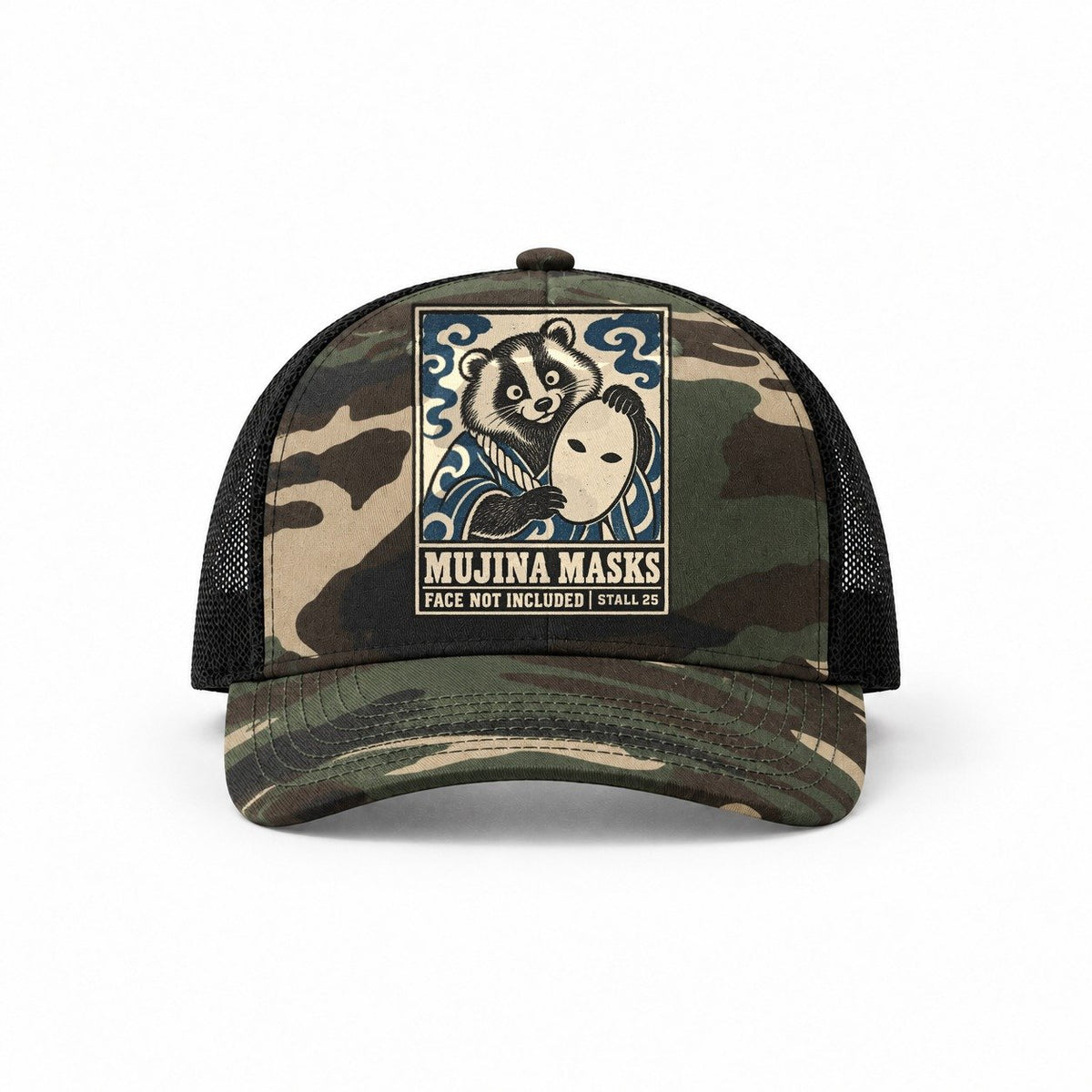 Woodland Camo-Black — front view