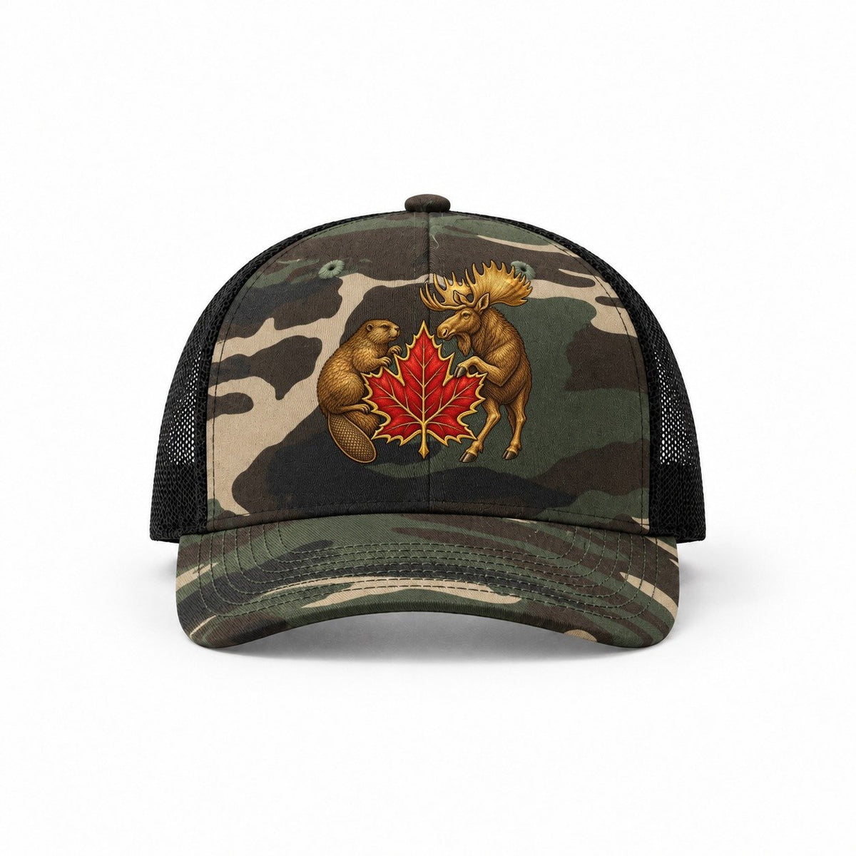 Woodland Camo-Black — front view