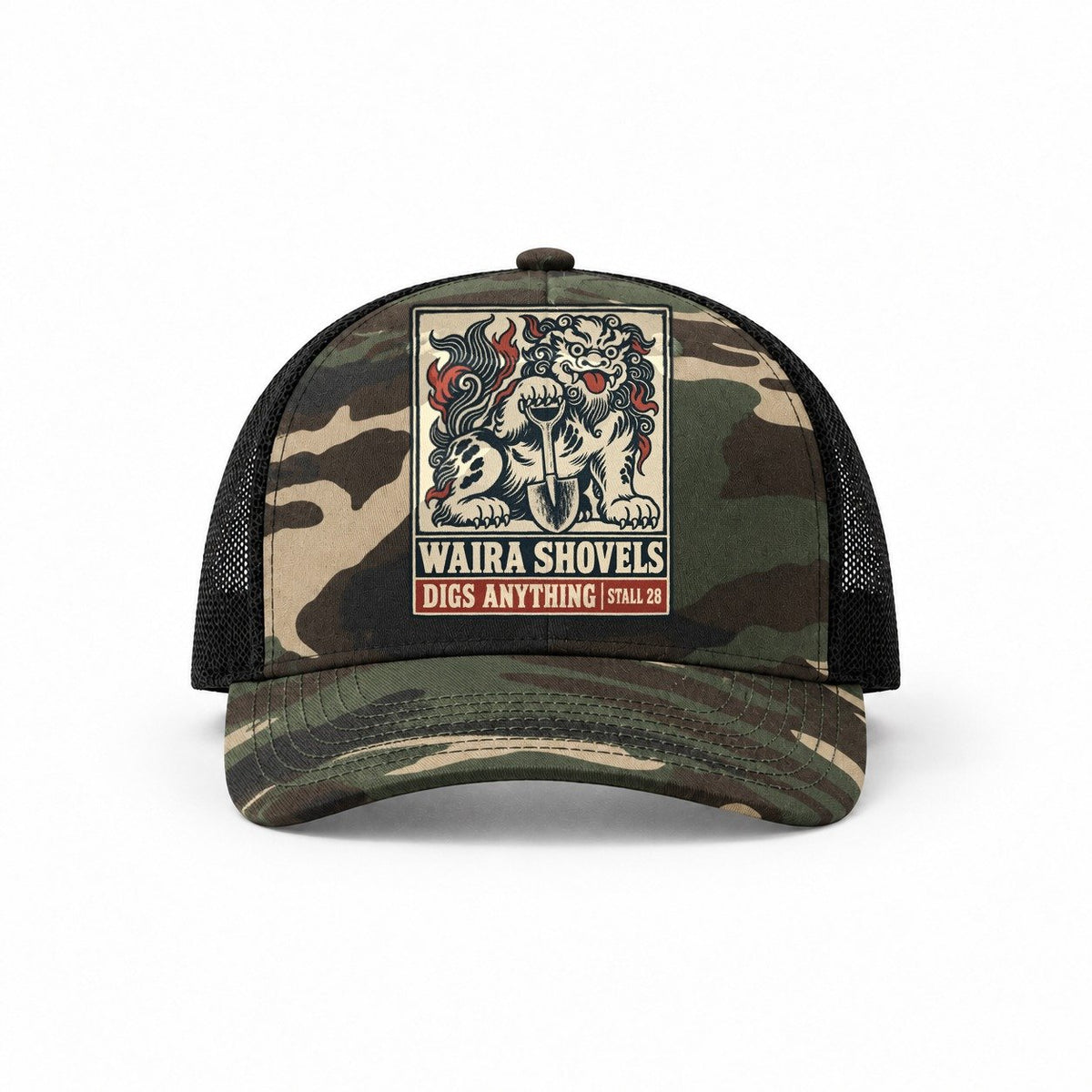 Woodland Camo-Black — front view
