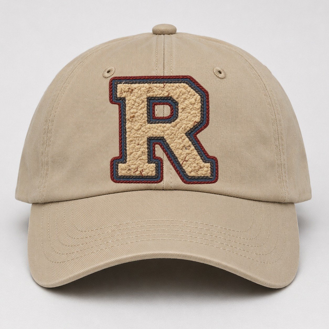 Varsity Chenille R Monogram Baseball Cap – Khaki
